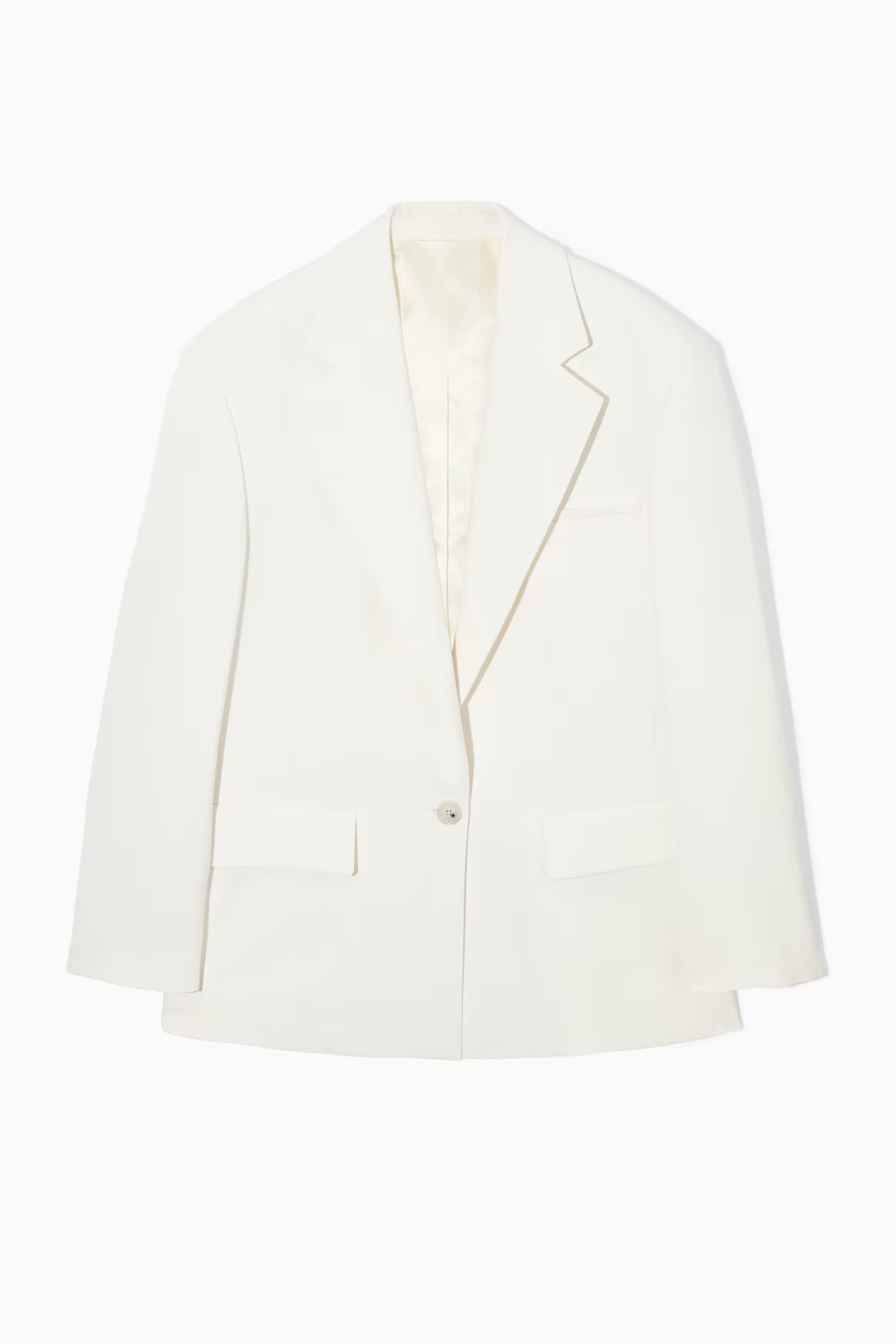 OVERSIZED SINGLE-BREASTED BLAZER - OFF WHITE | COS UK