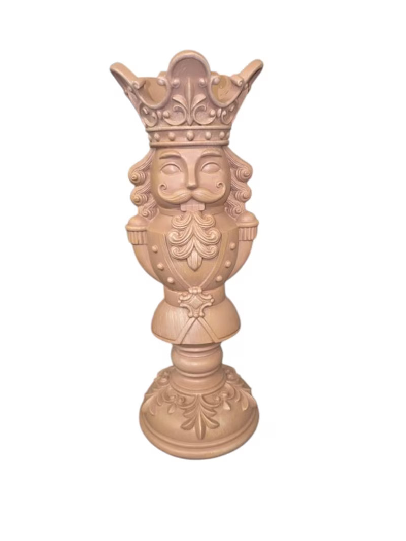 12-inch Viral Brown Nutcracker Christmas Pillar Candle Holder | Walmart (US)