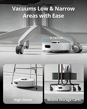 SwitchBot K10+ Pro Robot Vacuum Self Emptying for 90 Days Hands-Free, Super Quiet Mini Robotic Va... | Amazon (US)