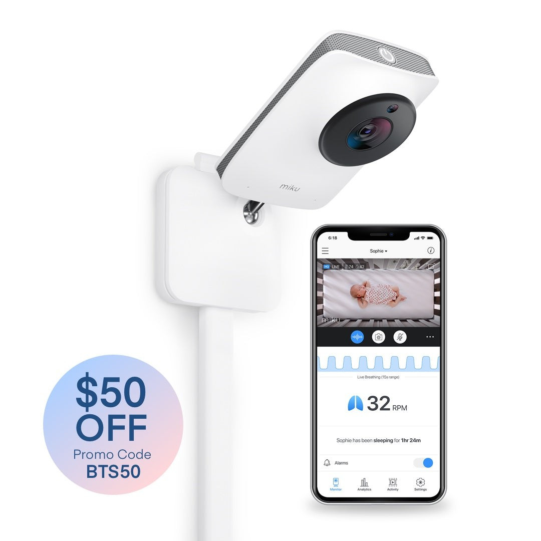 Miku Pro Smart Baby Monitor with Wall Mount Kit | Miku