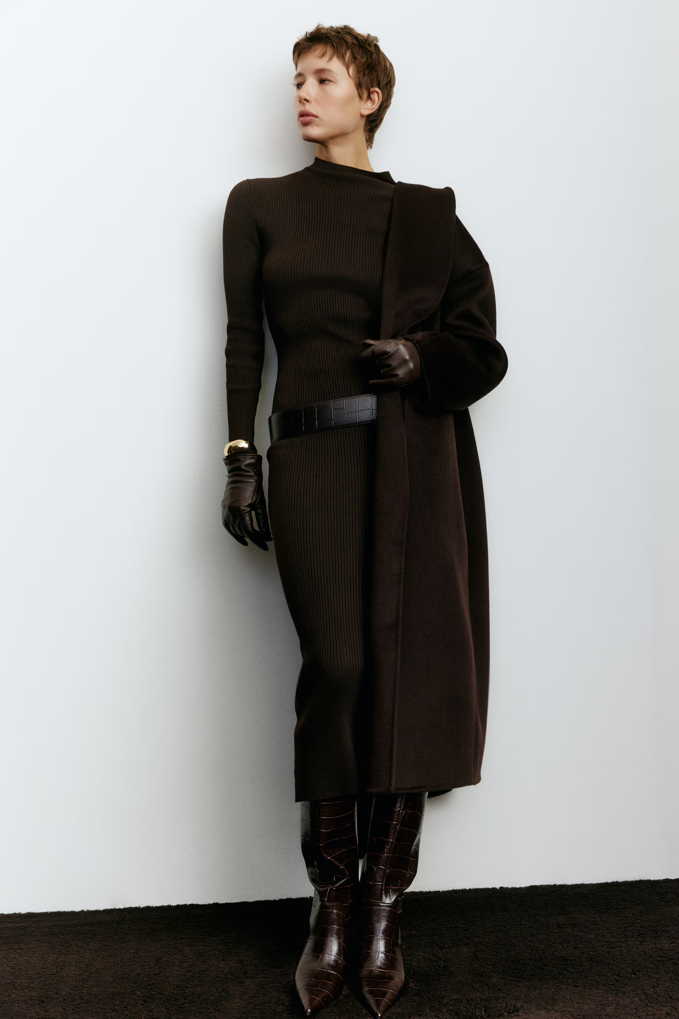 Rib-Knit Mock Turtleneck Dress | H&M (US + CA)