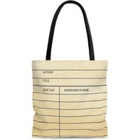 Vintage Library Card Aop Tote Bag | Gift For Librarians Book Lover Bag Bookish Bookworm Gifts | Etsy (US)