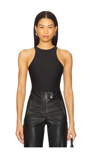 Heroine Sport High Neck Bodysuit in Black. - size S | Revolve Clothing (Global)