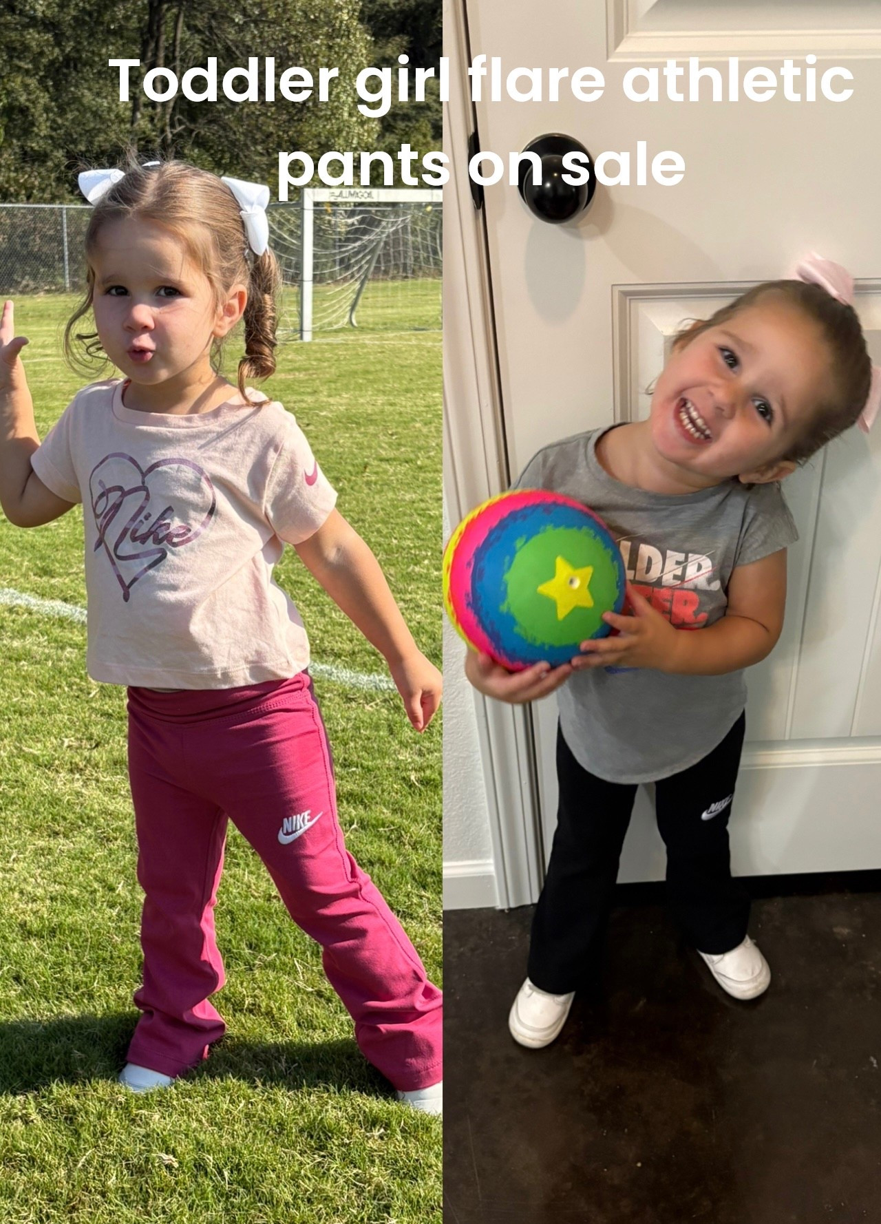 I love these and love you can pair them with so much!!! Comfy and cute! #toddlergirl #toddlerclothes #toddler #toddlerootd