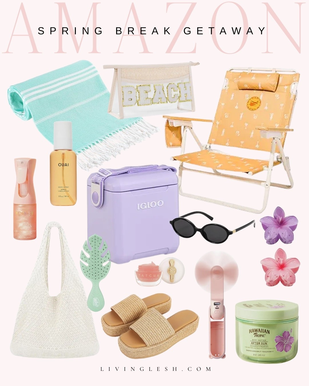 Spring break | Spring break vacation | Beach vacation | Pool vacation | Pool day | Beach day | Beach day essentials | Beach must haves | Beach bag | Beach towel | Cooler | Beach chair | Sandals | Sunscreen | Hair spray | Lip mask | Sunglasses | After sun lotion | Fan

#LTKTravel #LTKSeasonal