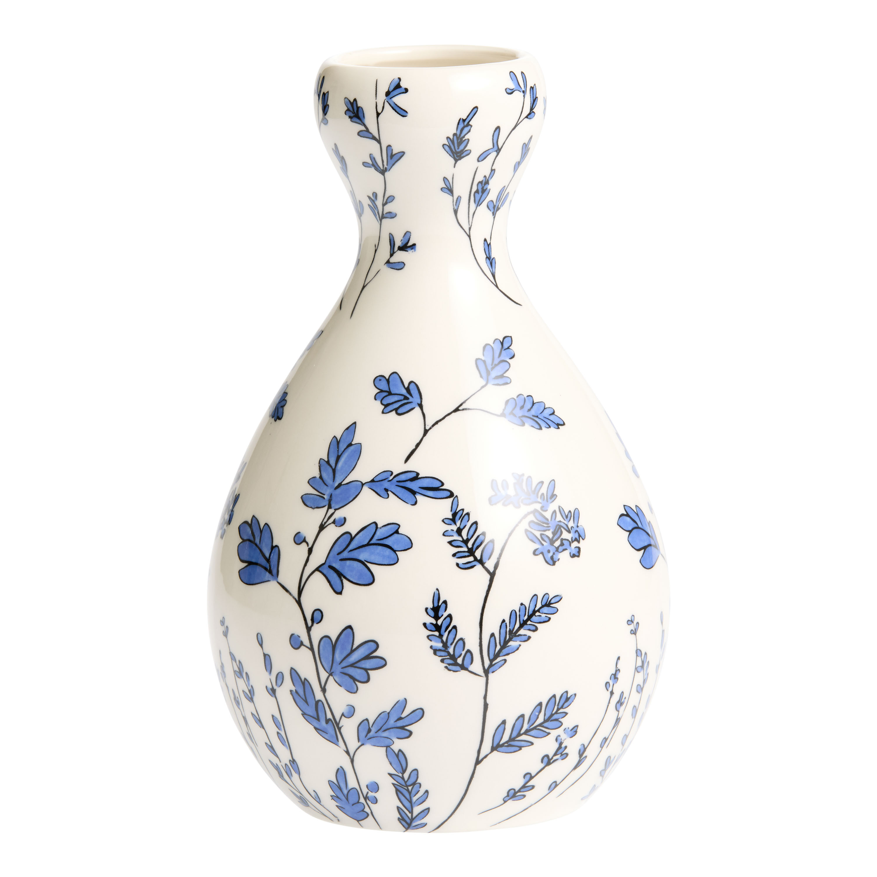 Small Blue and White Ceramic Chinoiserie Vase | World Market