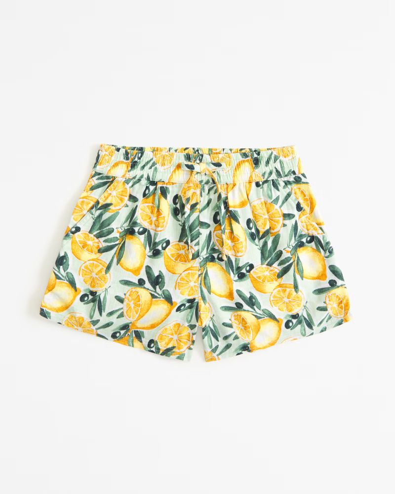 girls linen-blend pull-on shorts | girls | Abercrombie.com | Abercrombie & Fitch (US)