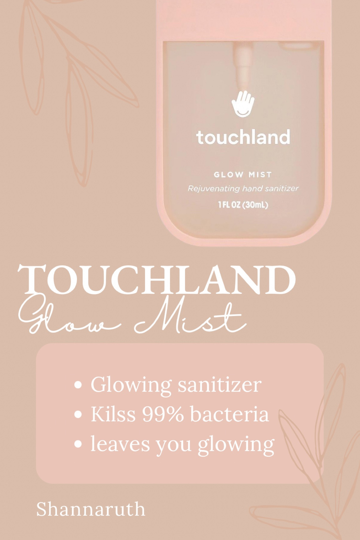 Touchland glowy hand sanitizer must have for everyday use !! Great for travelling and more.

#LTKbeauty #LTKFind #LTKtravel