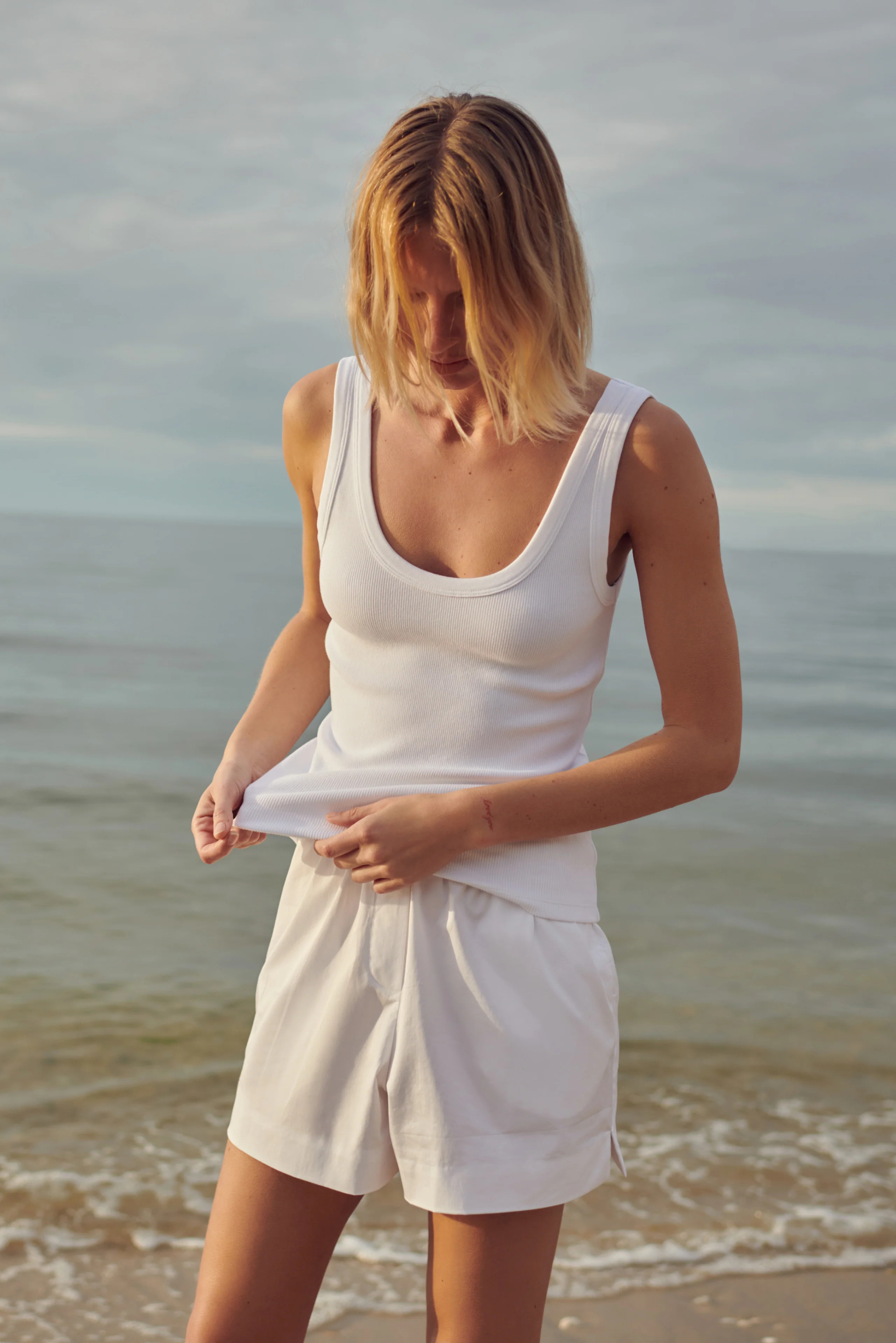 The Scoop It Up Tank in White | Sold Out NYC