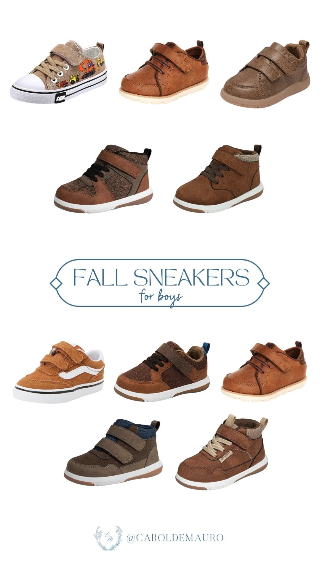 So many cute sneaker options for fall! These warm brown and tan tones make it easy to find the perfect pair for any outfit.

boys sneakers, kids fall shoes, toddler sneakers, boys shoes, fall footwear, kids shoes, high top sneakers, boys fashion

#LTKootd #LTKSeasonal #LTKKids