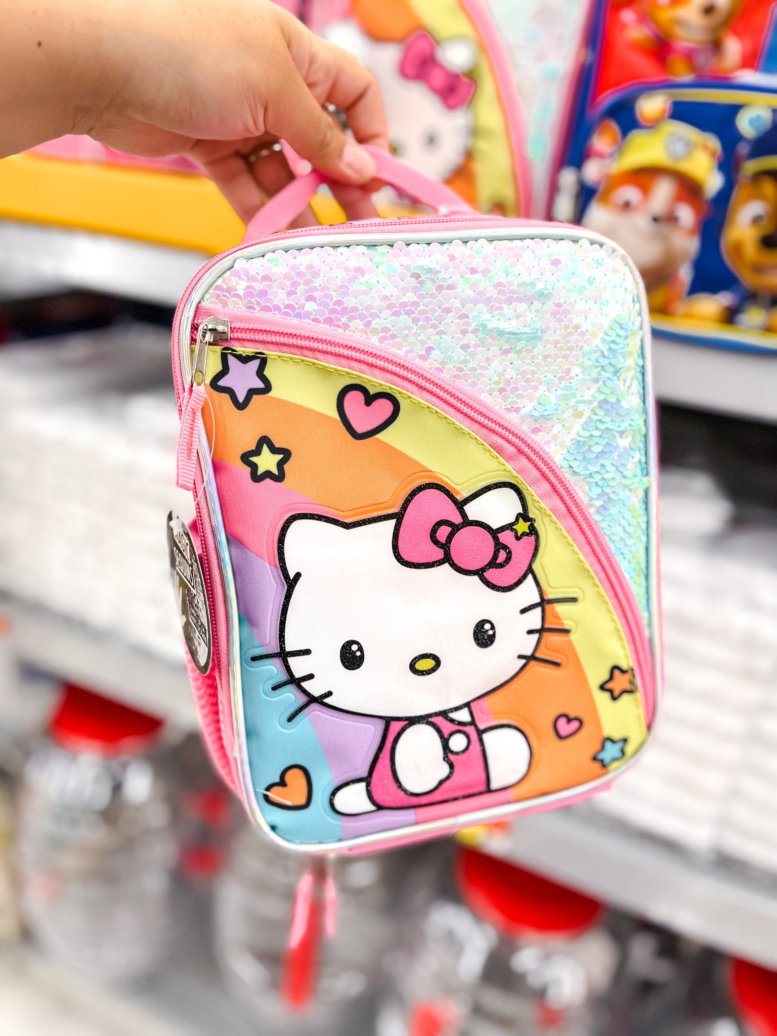 Hello Kitty over the Rainbow Reusable Rectangular Lunch Bag 