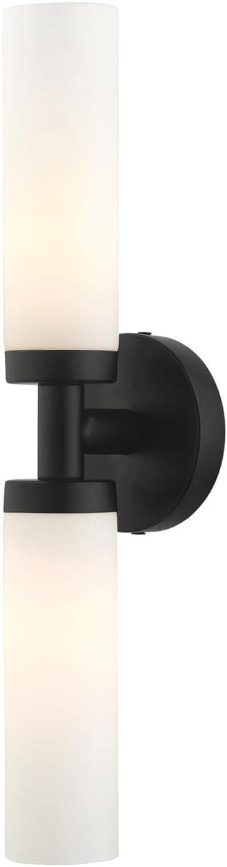 Livex Lighting 10104-04 Aero Collection ADA 2-Light Bathroom Vanity Light with Satin Opal White G... | Amazon (US)