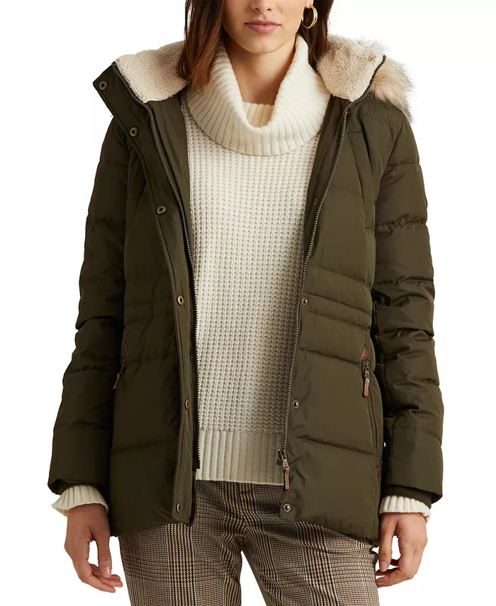 Lauren Ralph Lauren
          
        
  
      
          Women's Faux-Fur-Trim Hooded Down Puf... | Macys (US)