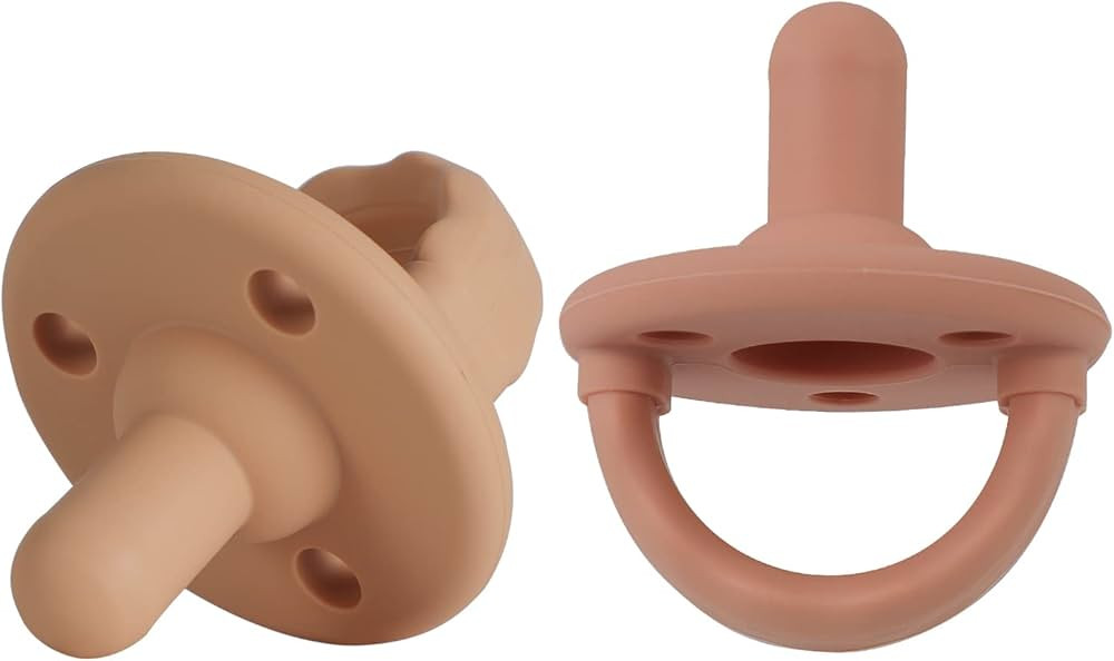 Soothers 0+ Months, Food Grade Silicone Newborn Up Dummy Pacifier with Handle & 3 Holes for Added... | Amazon (UK)