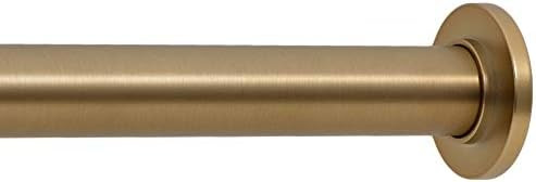 Ivilon Tension Curtain Rod - Spring Tension Rod for Windows or Shower, 24 to 36 Inch. Warm Gold | Amazon (US)