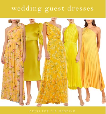 Bright yellow dresses for a wedding guest
Midi dress maxi dress one shoulder dress Mac Duggal dress yellow dress cocktail dress spring dress spring wedding guest summer wedding guest yellow bridesmaid dresses. 
Follow Dress for the Wedding on LiketoKnow.it for more wedding guest dresses, bridesmaid dresses, wedding dresses, and mother of the bride dresses. 

#LTKwedding #LTKSeasonal #LTKparties