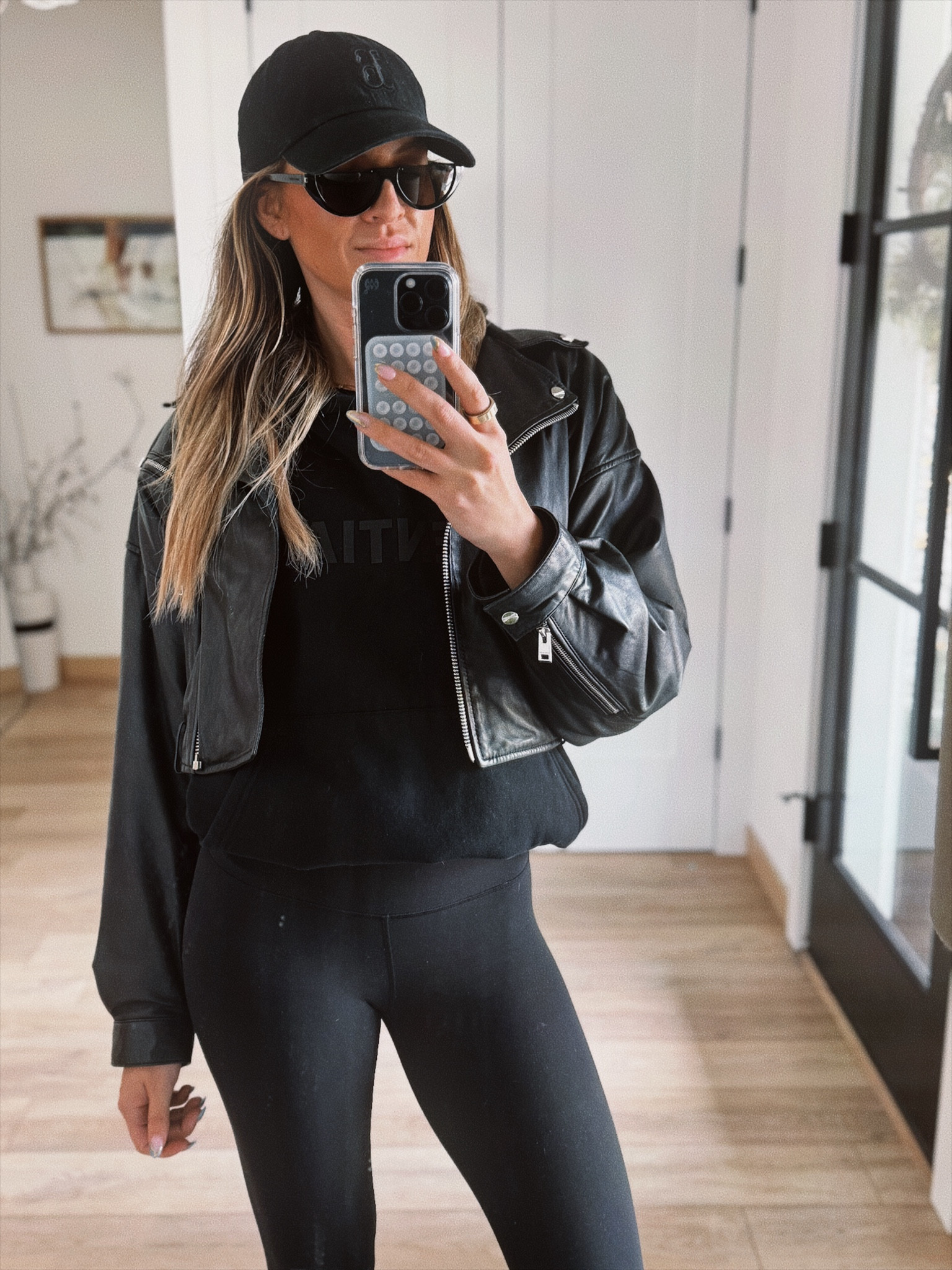 Wearing a small in the Lamarque jacket and size 4 in the leggings.

#LTKstyletip #LTKover40 #LTKfitness