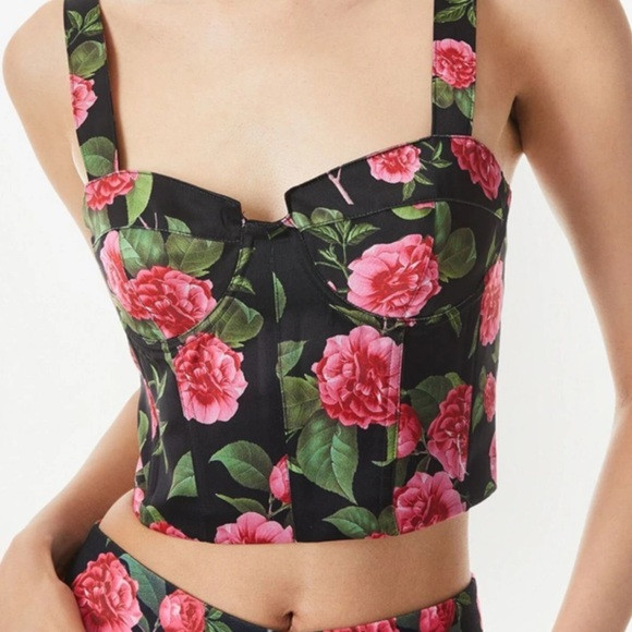 Alice + Olivia Floral Jeanna Floral Bustier Corset Size 6/medium | Poshmark