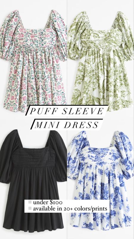 Abercrombie puff sleeve mini dress 
Abercrombie emerson waisted poplin puff sleeve mini dress
Spring dress, summer dresses, short dress, affordable dress, under $100 dresses, floral dresses 

#LTKparties #LTKstyletip #LTKfindsunder100