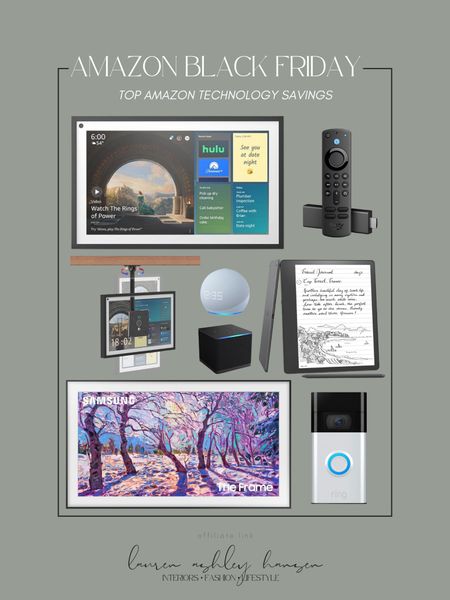 Amazon Black Friday sales! All of these home technology products are discounted right now, with some over 50% off! Love the Samsung Frame TV—it’s such a beautiful way to display art while also have a functional tv! Love our ring doorbell, and the Amazon echo show is so cool! 

#LTKsalealert #LTKCyberWeek #LTKhome