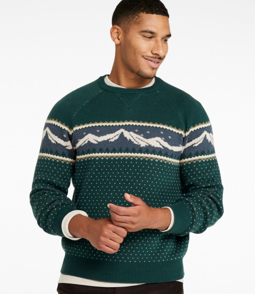Men's Wicked Soft Cotton/Cashmere Sweater, Crewneck, Pattern | L.L. Bean