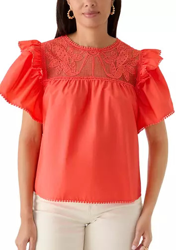 Women's Flutter Sleeve Top | Belk