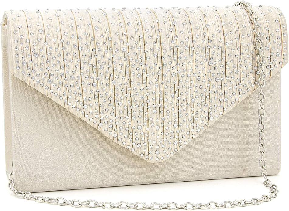 Milisente Evening Bag for Women, Glitter Rhinestone Wedding Evening Purse Crystal Envelope Crossb... | Amazon (US)