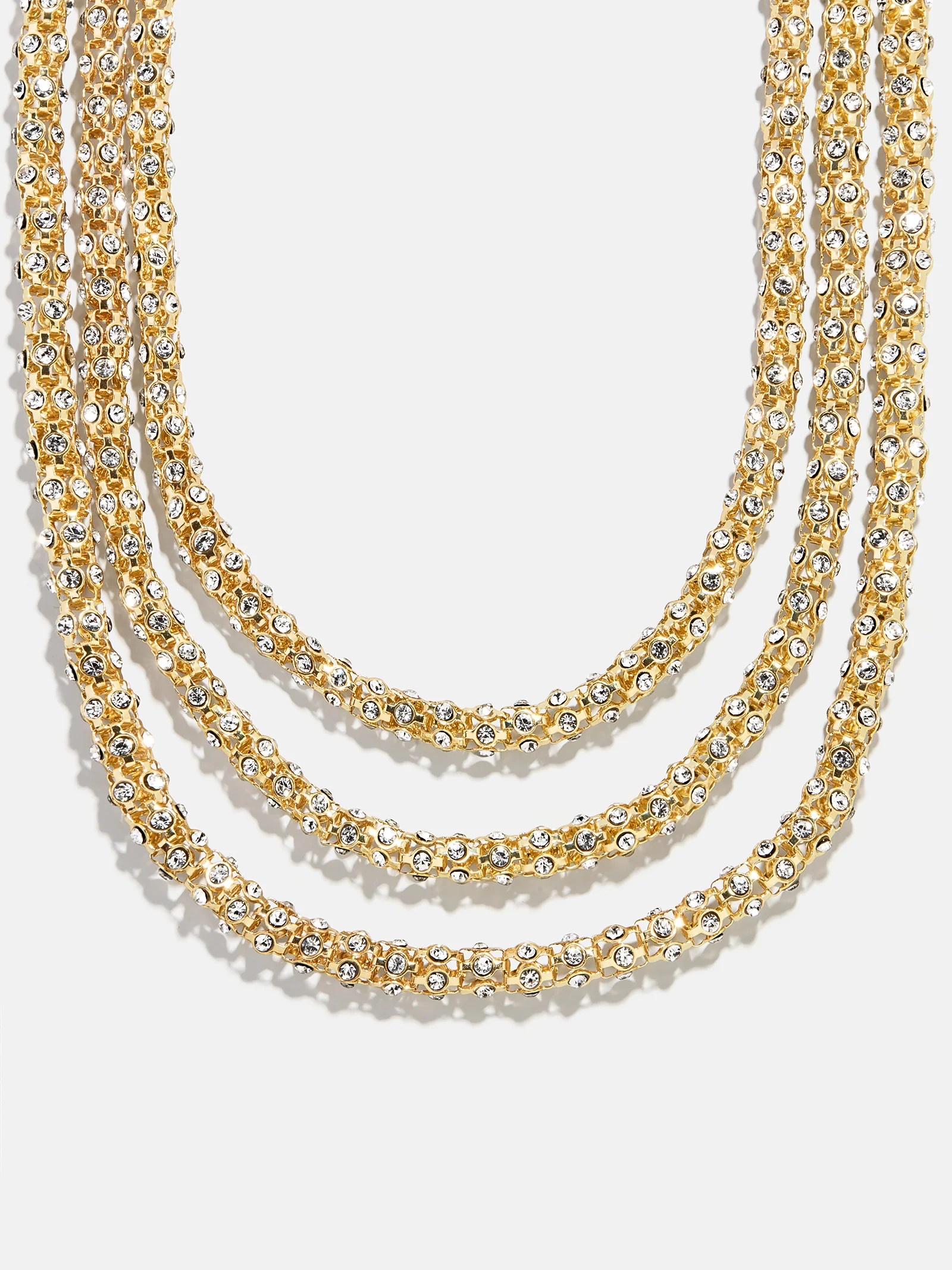 Crystal Layered Necklace - Gold/Pavé | BaubleBar