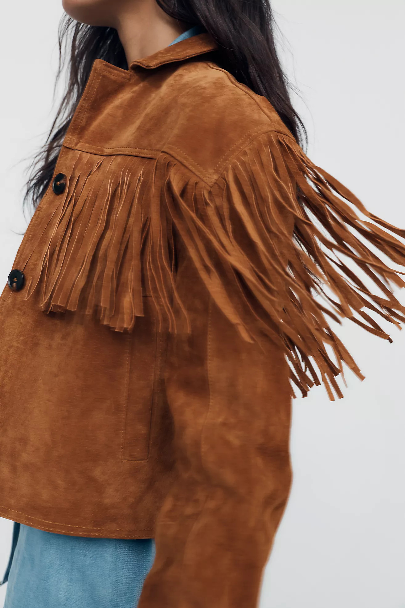 BLANKNYC Smoked Paprika Suede Jacket | Anthropologie (US)