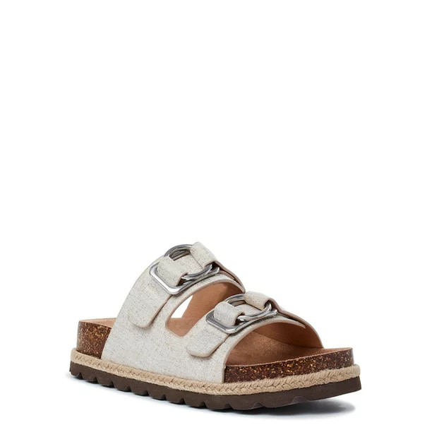 Wonder Nation Little & Big Girls 2 Buckle Platform Sandal, Sizes 13-5 - Walmart.com | Walmart (US)