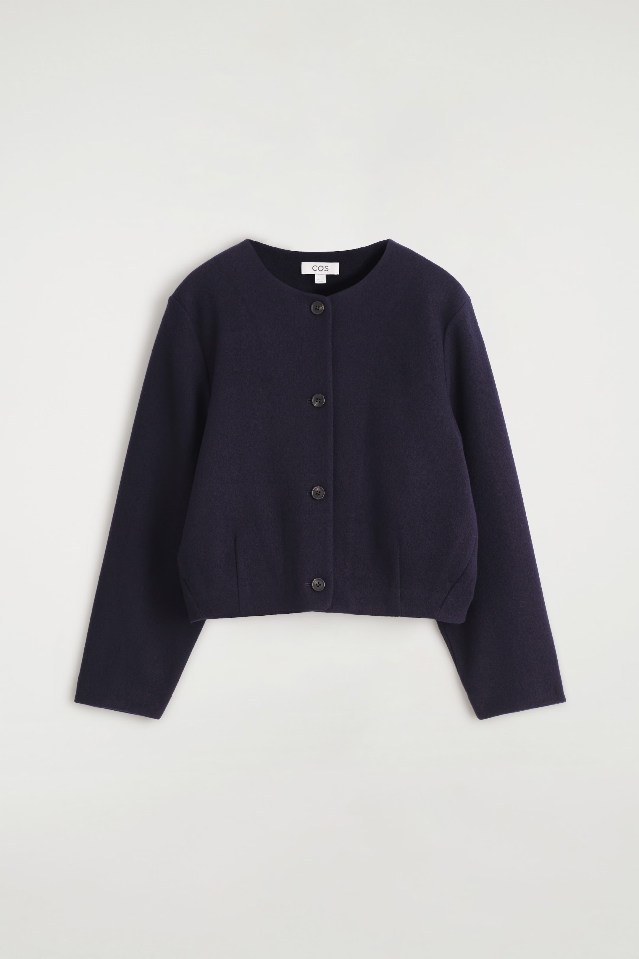 STRICKJACKE AUS GEKOCHTER MERINOWOLLE - NAVYBLAU | COS AT | COS (EU)