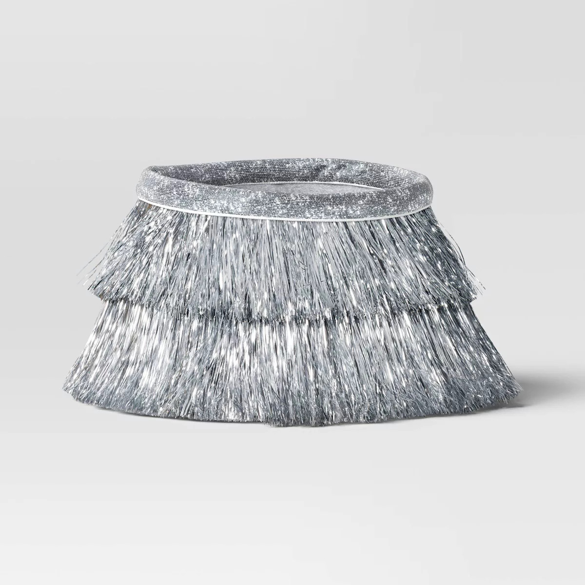 7" Christmas Tinsel Mini Tree Collar Silver - Wondershop™ | Target