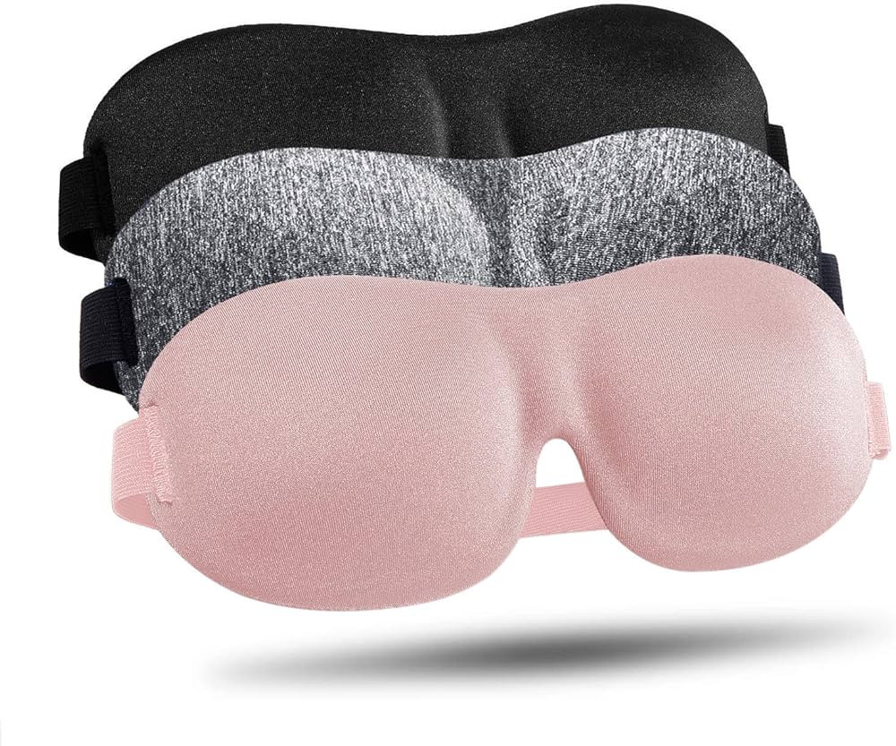 LKY DIGITAL Sleep Mask for Side Sleeper 3 Pack, Blackout 3D Eye Mask for Sleeping, Night Blindfol... | Amazon (US)