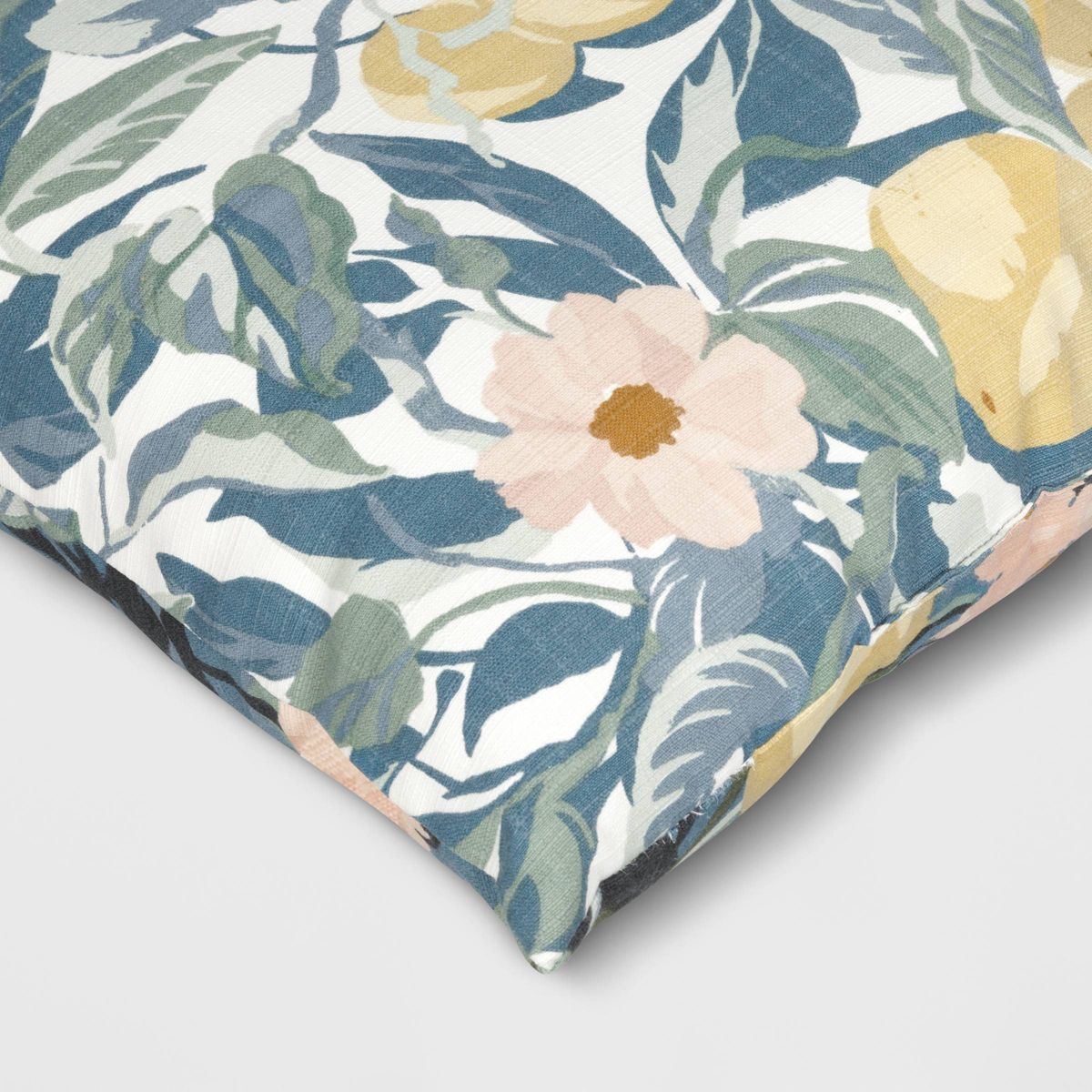 18"x18" Fruit & Floral Square Indoor Outdoor Throw Pillow Multicolor - Threshold™ designed with... | Target