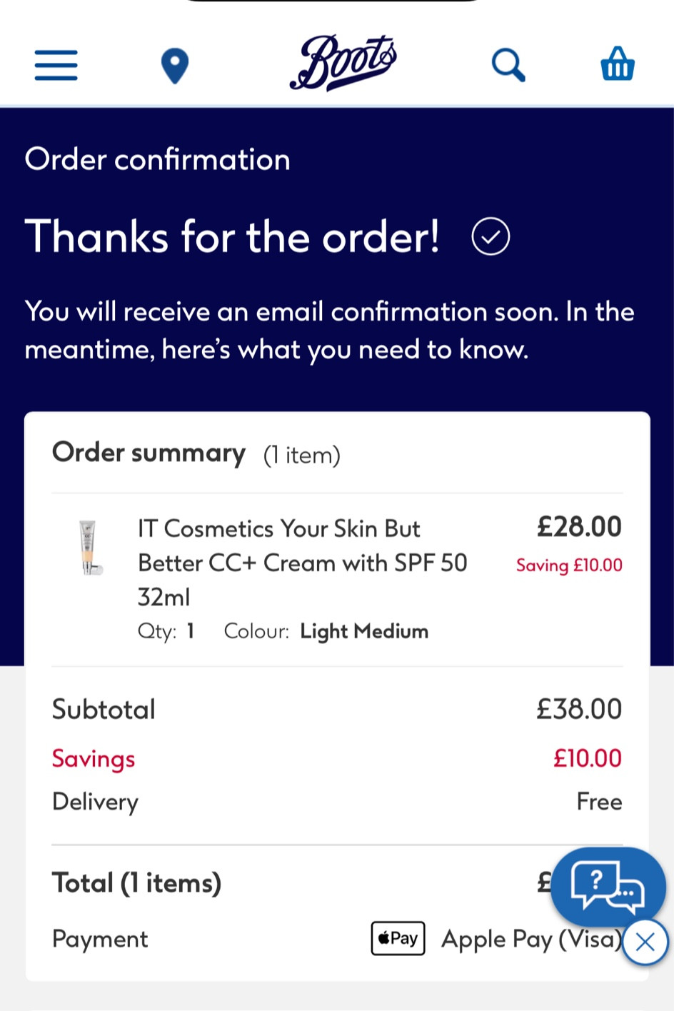 Foundation on offer… 