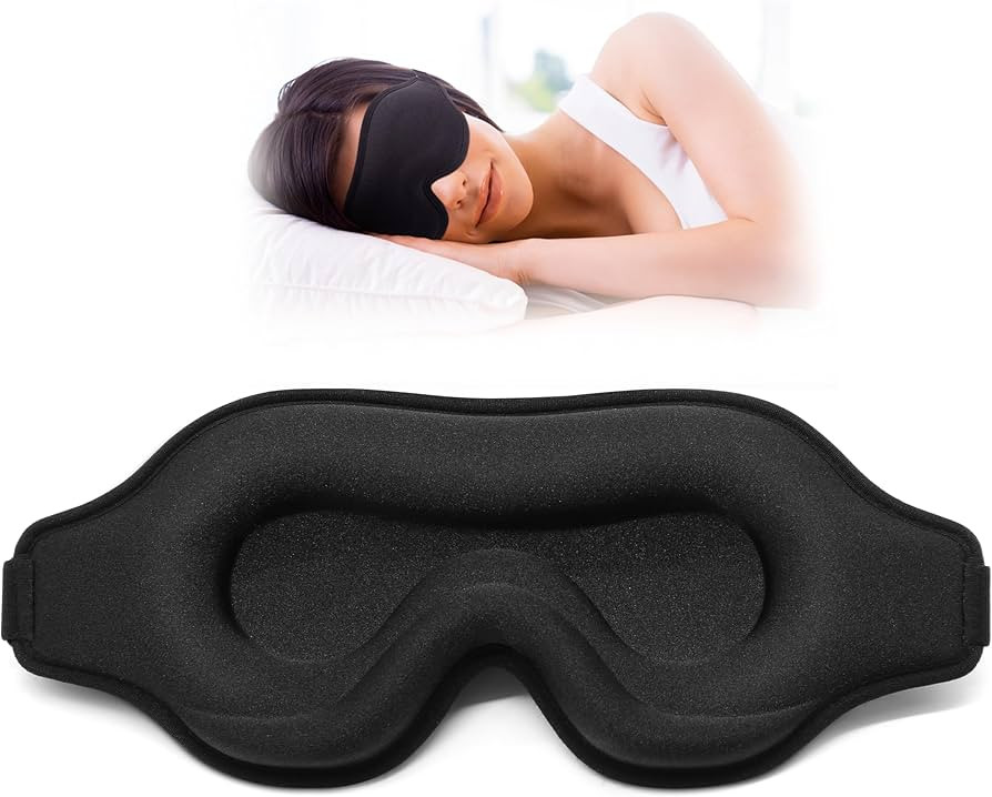Sleep Eye Mask for Side Sleeper, Lash Extensions 3D Contoured Cup Sleeping Mask for Men Women, Tr... | Amazon (US)