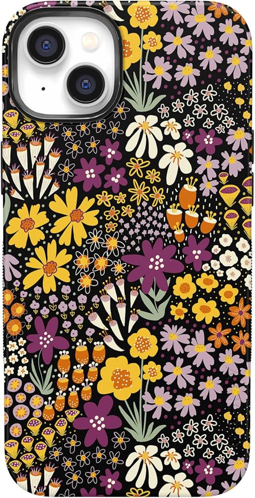 Casely iPhone 14 Case | Compatible with MagSafe | Falling for You | Plum Floral Case | Amazon (US)
