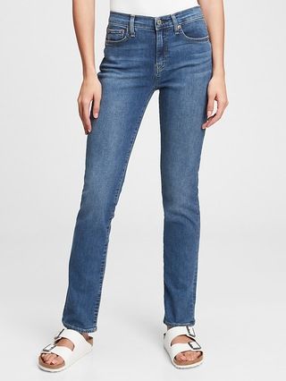Mid Rise Classic Straight Jeans With Washwell | Gap (US)