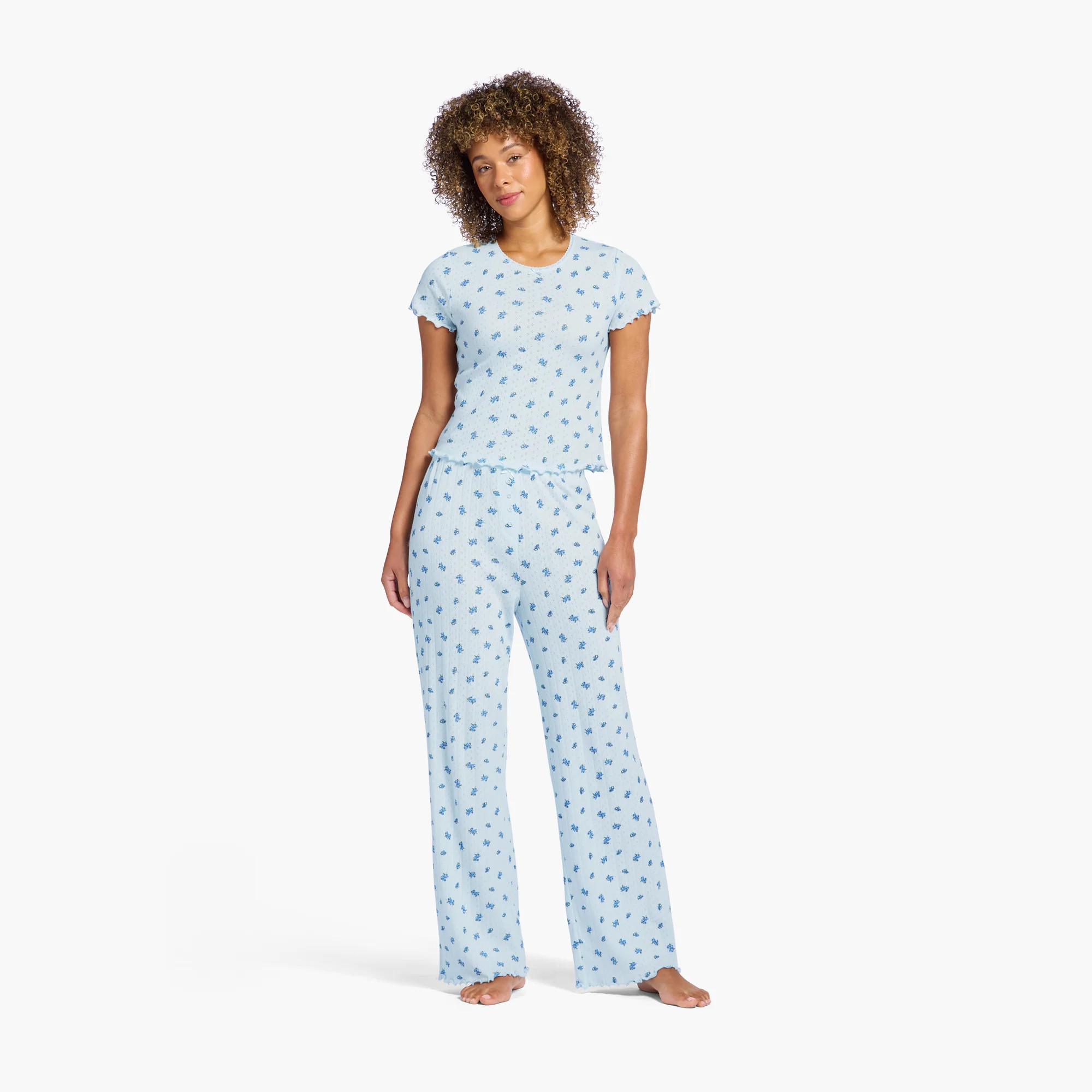 Pointelle Pajama Pant Set | Nuuds US