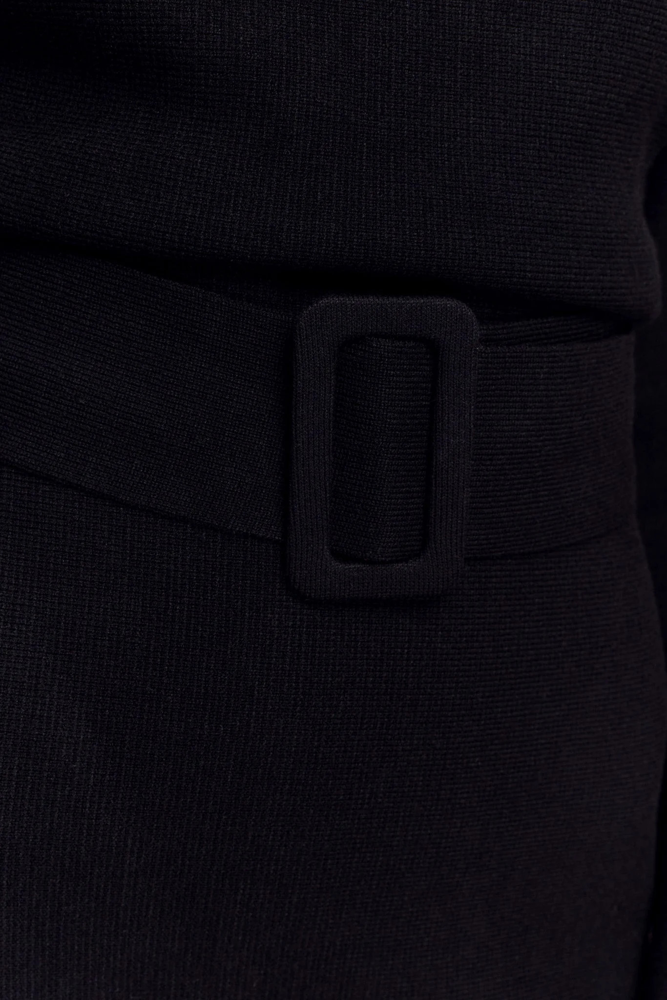 Kassie Belt Tie Knit Mini Dress - Black | Meshki (APAC)