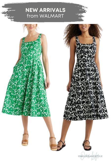Walmart new arrivals - sleeveless midi dresses with fun pattern.

#LTKFindsUnder50 #LTKSeasonal