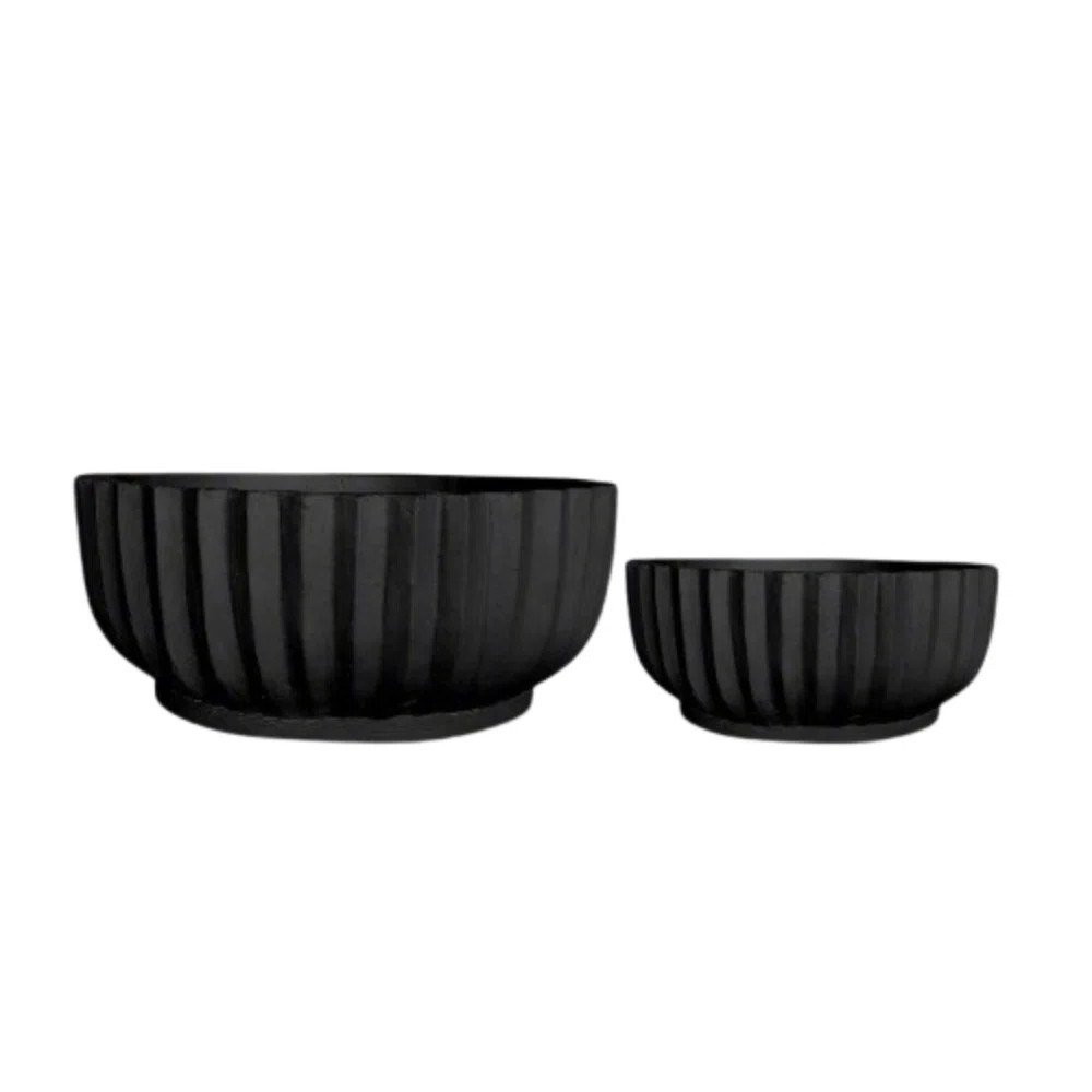 Fiber Clay Planter Set Of Two Gray | Wayfair North America