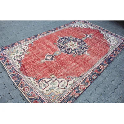 Vintage Turkish Rug - Elegant Traditional Design Carpet for Living Room and Bedroom Decor | Wayfair North America