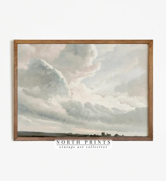 Cloud Oil Painting  Farmhouse Nursery French Countryside | Etsy | Etsy (US)