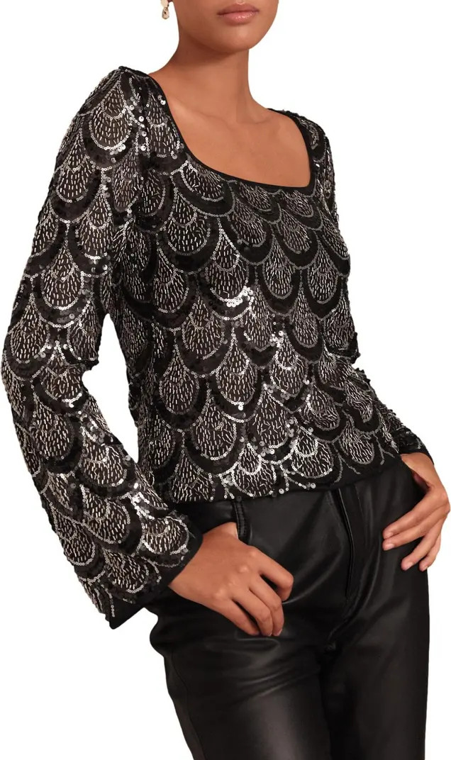 NEXT Sequin Geometric Top | Nordstrom | Nordstrom