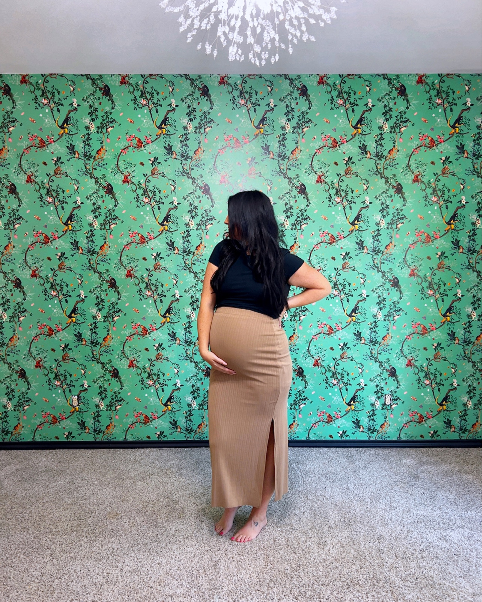 Tee // small
Skirt // small

Nursery
Girls room
Wallpaper 
bump
Pregnant
Registry

#LTKbump #LTKhome #LTKkids