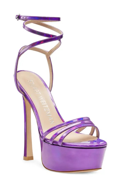 Stuart Weitzman Soirée 145 Platform Sandal in Dusk at Nordstrom, Size 10 | Nordstrom