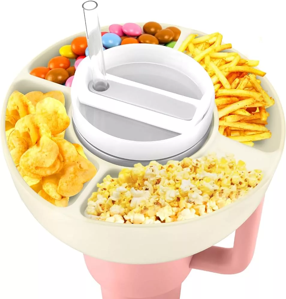 Snack Bowl For Stanley Tumbler With Handle, Tumbler Snack Tray