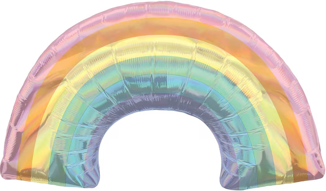 Amscan Iridescent Pastel Rainbow Balloon, Super Shape | Amazon (US)