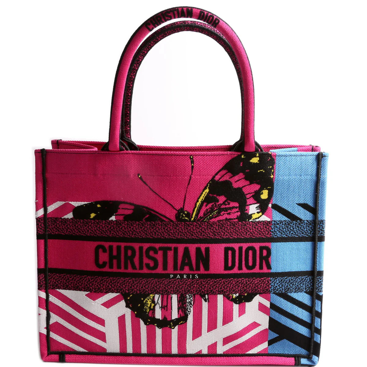 Book Tote Medium Embroidered Jungle Pop | Keeks Designer Handbags